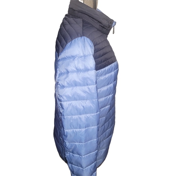 Orvieto Men's Blue Two-tone Quilted Light Puffer Jacket L - Picture 3 of 6